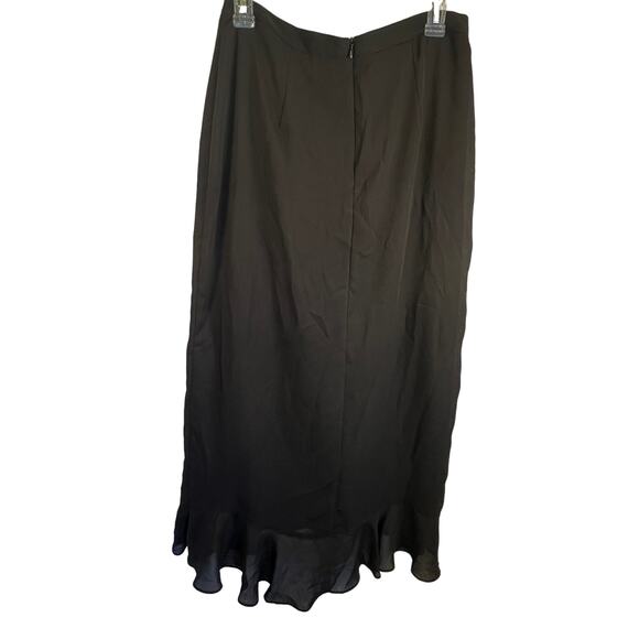 Conrad C Women's Black Faux Wrap Skirt Midi Length Size 12P - Picture 3 of 9